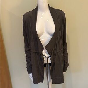 All Saints Dark Gray Open Front Cardigan